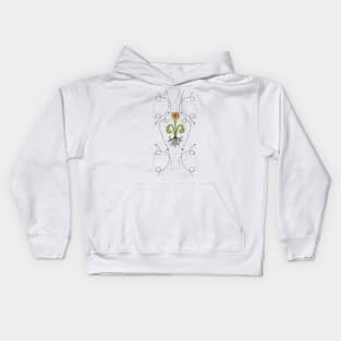 art nouveau venus fly trap fleur de lis Kids Hoodie